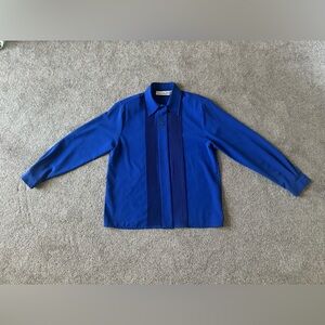 Claudia Richard blouse 12 Career Office Micro pleated embroidery details Classic